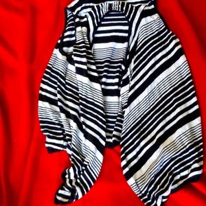 Stripped black and white vest